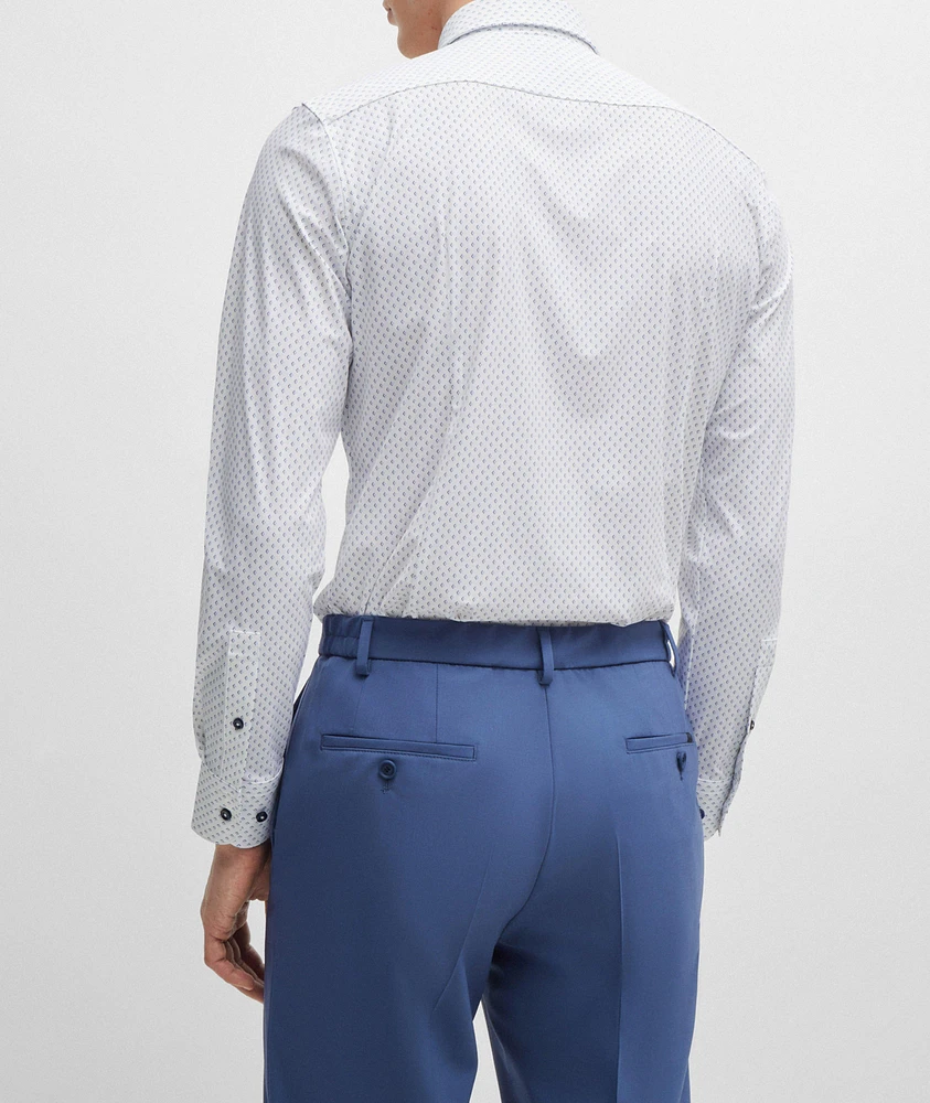 Hank Printed Performance-Stretch Sport Shirt