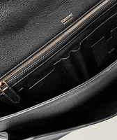 T-Buckle Leather Briefcase