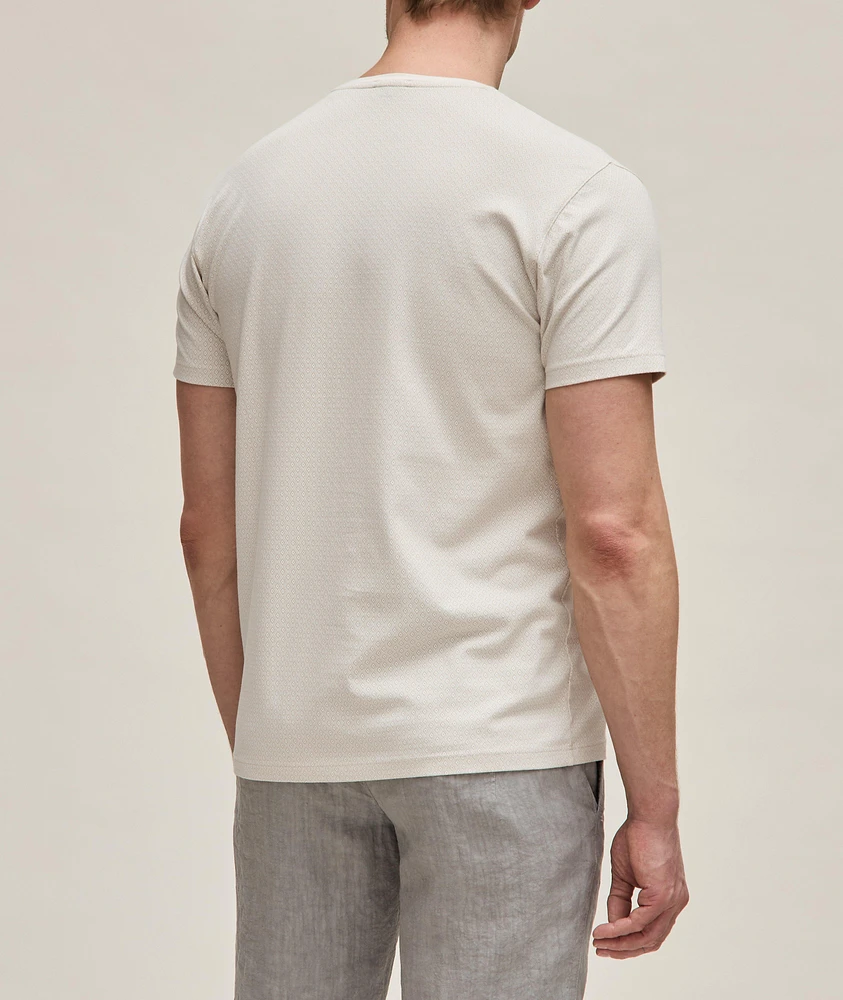 Micro Diamond Stretch-Pima Cotton T-Shirt