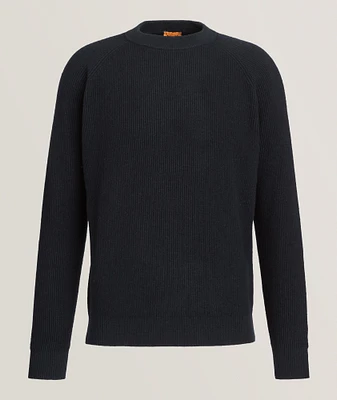Ribbed Merino Wool-Blend Crewneck Sweater