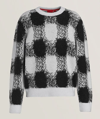 Check Wool-Blend Sweater