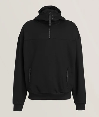 Cotton Quarter-Zip Hooded Sweater