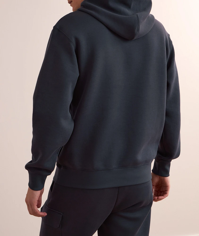 Cotton-Blend Drawstring Hooded Sweater