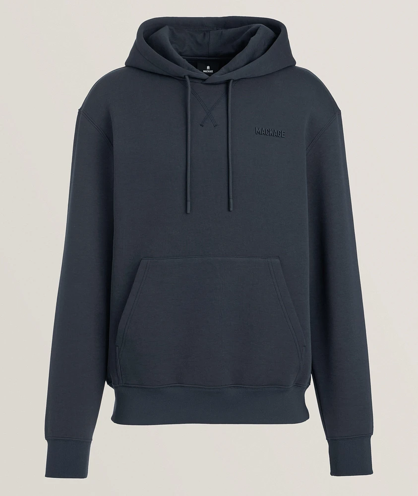 Cotton-Blend Drawstring Hooded Sweater