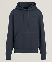 Cotton-Blend Drawstring Hooded Sweater