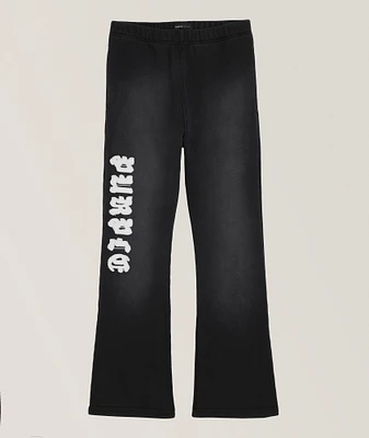Flared Logo Cotton Track Pants