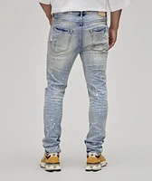 P001 Distressed Paint Splattered Jeans