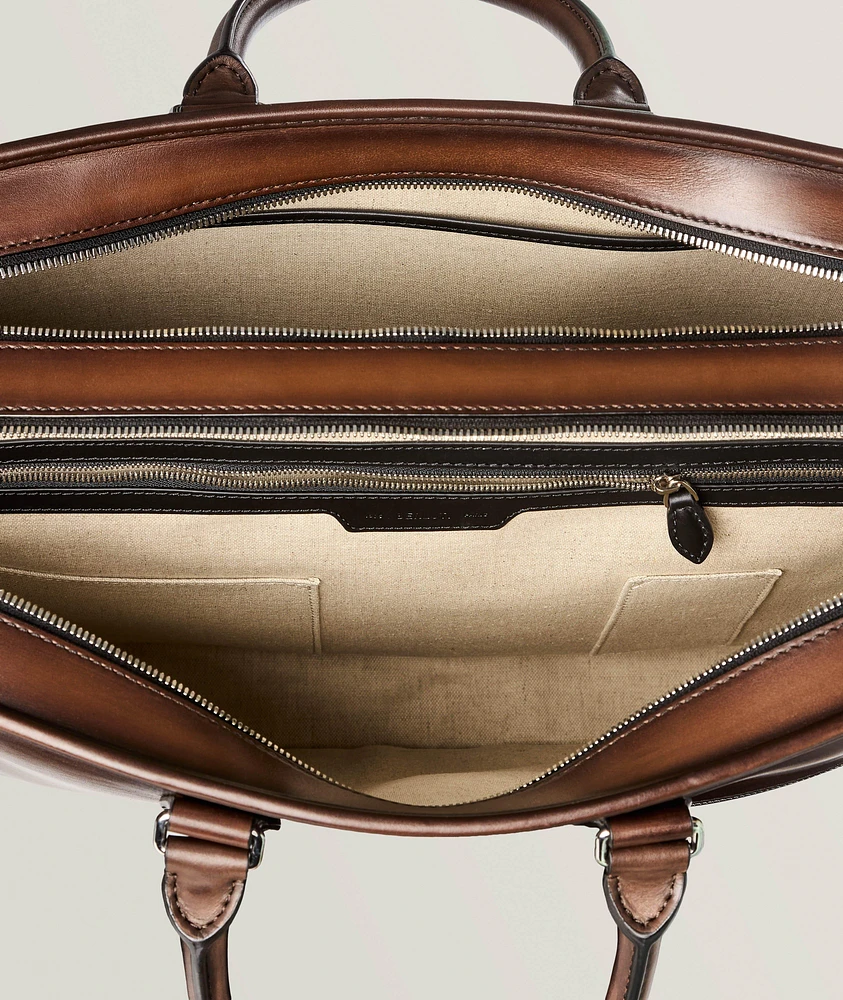 Deux Jours Venezia Leather Briefcase