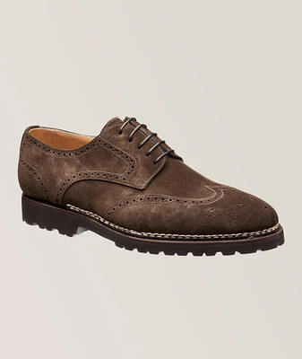 Suede Leather Brogue Derbies