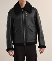 Atlas Shearling & Leather Aviator Jacket