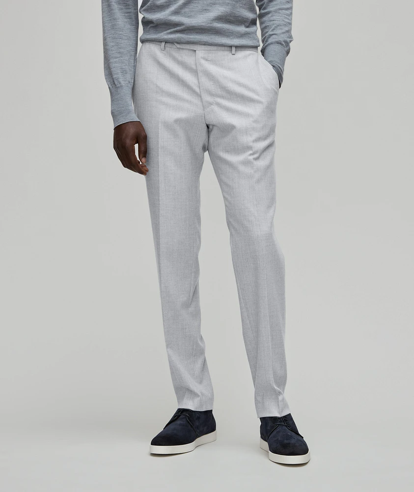 Santios Shaped Fit Pleated Wool Blend Pants