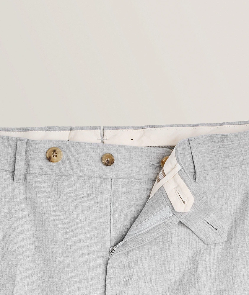 Santios Shaped Fit Pleated Wool Blend Pants