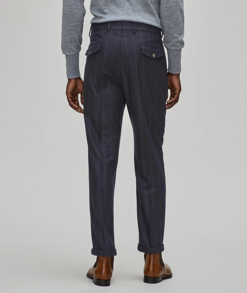 Serpo Wool-Blend Pleated Pants