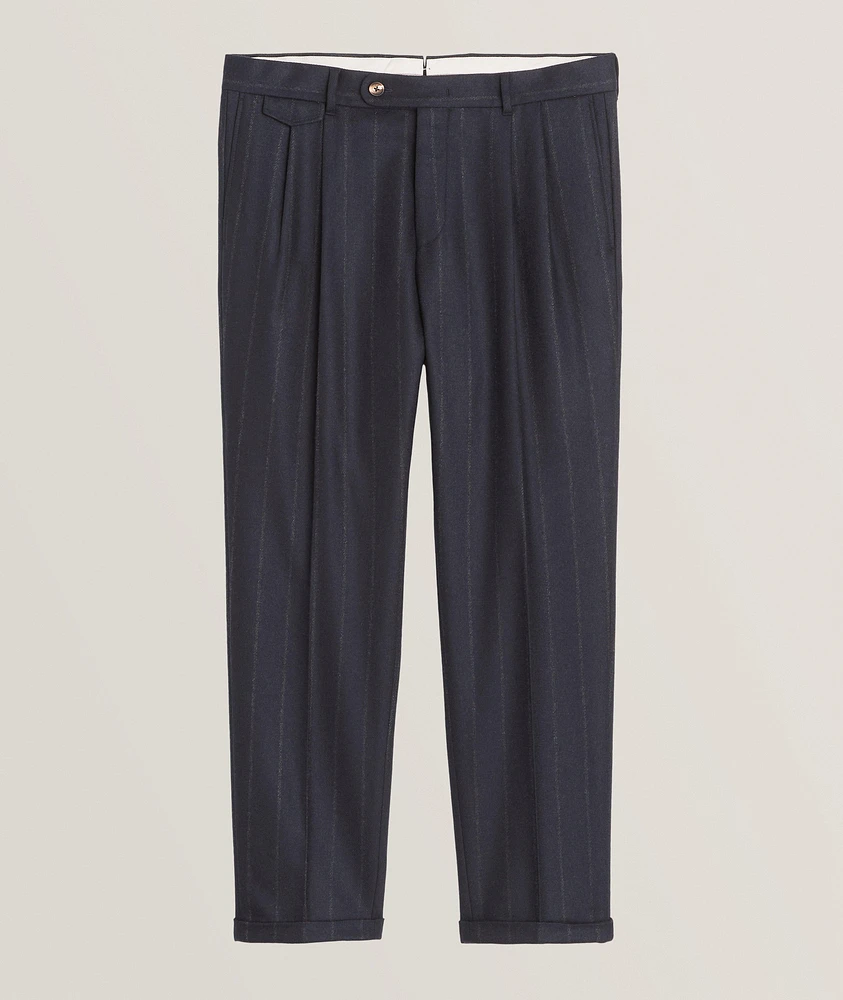 Serpo Wool-Blend Pleated Pants