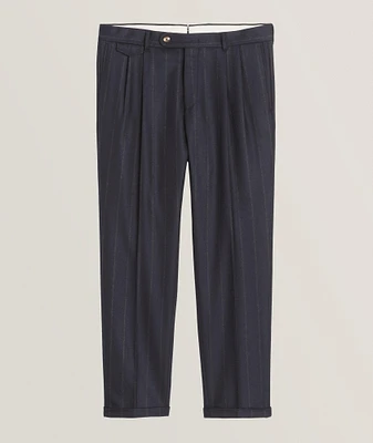 Serpo Wool-Blend Pleated Pants