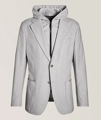 Gilo Stretch-Wool Blend Insert Sport Jacket