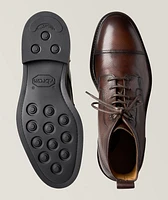 Burnished Pebbled Leather Boots