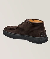 Suede Leather Lug Boots