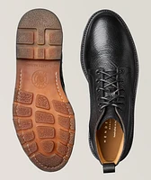 Pebbled Leather Lace-Up Boots