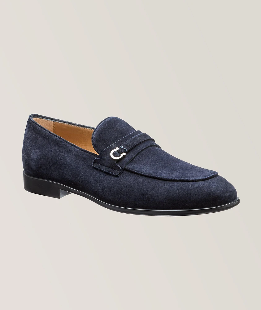 Desio Gancio Ornament Suede Loafers