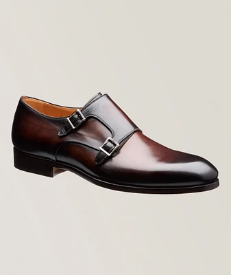 Eros Burnished Leather Double Monkstraps