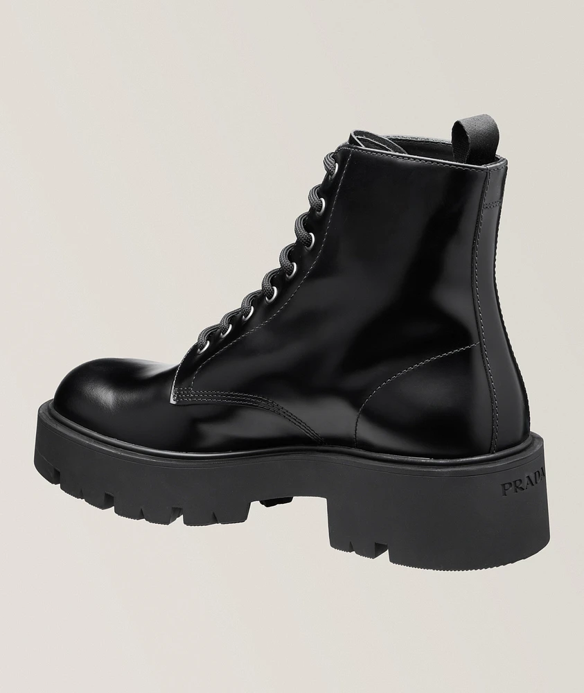 Monolith Polished Leather Lug Boots