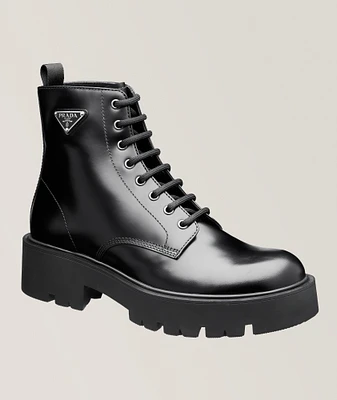 Monolith Polished Leather Lug Boots