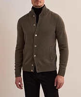 Herringbone Virgin Wool Cardigan