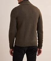 Herringbone Virgin Wool Cardigan