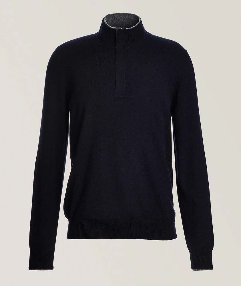 Wool-Blend Half-Zip Sweater