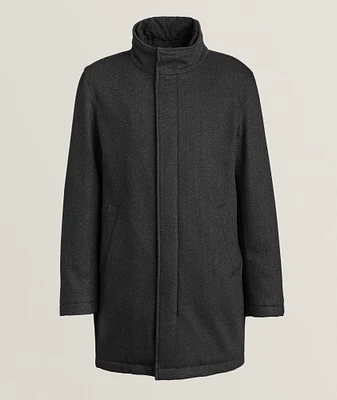 Herringbone Virgin Wool Carcoat