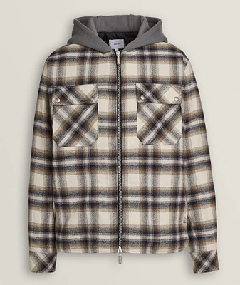 Check Zip Hooded Sweater