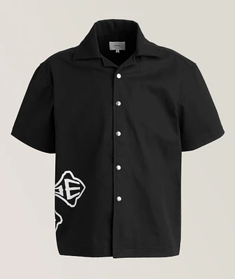 Cross Logo Snap Button Shirt