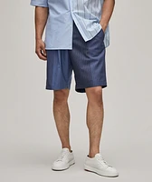 Striped Cotton Bermuda Shorts
