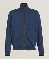 Virgin Wool Suede Trim Sweater