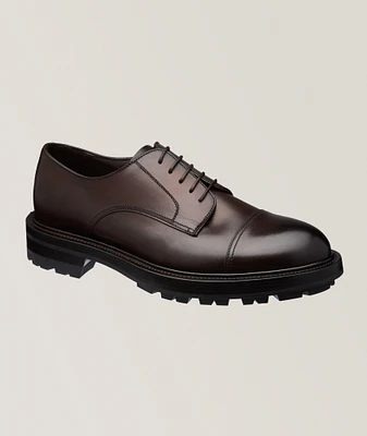 Burnished Leather Commando Derbies