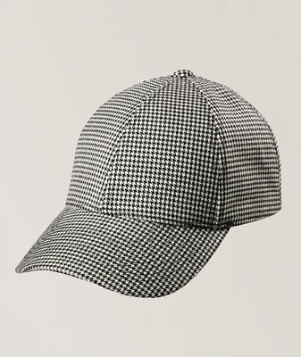 Houndstooth Wool Baseball Cap