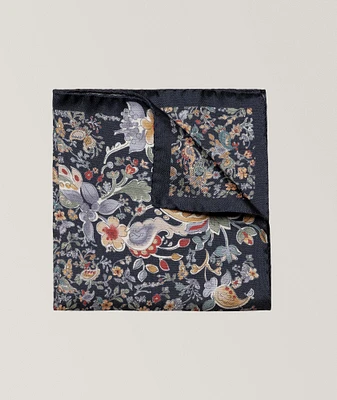 Floral Paisley Silk Pocket Square