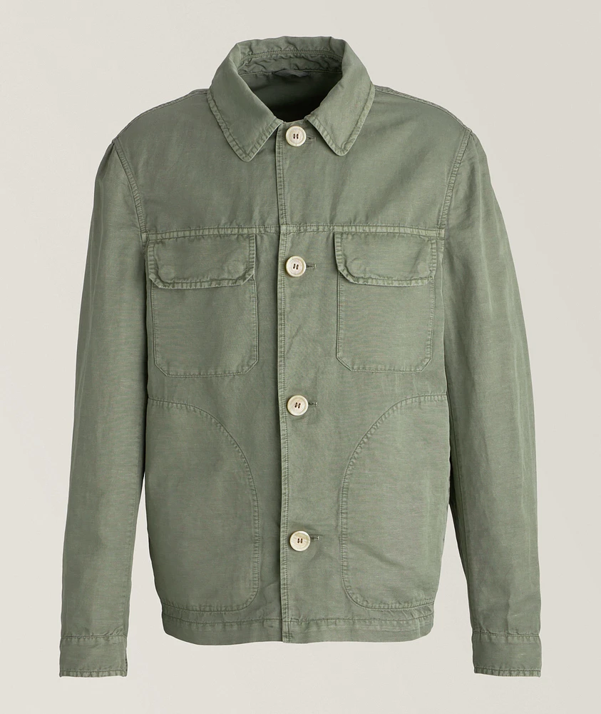 Linen-Cotton Overshirt