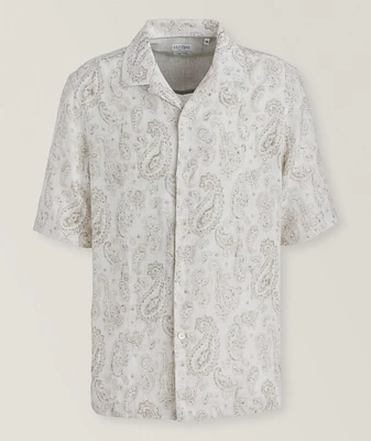 Paisley Linen Camp Shirt