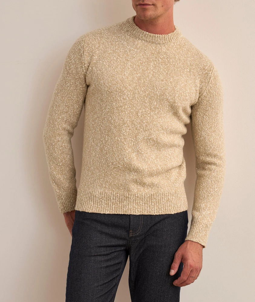 Wool-Cashmere Jersey Crewneck Sweater