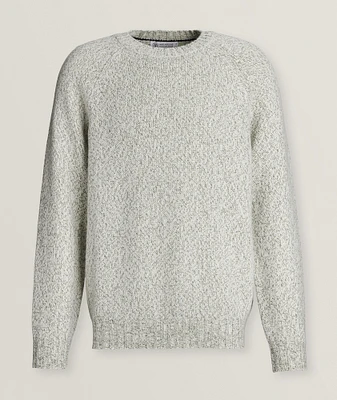Mouliné Herringbone Knit Cashmere Sweater