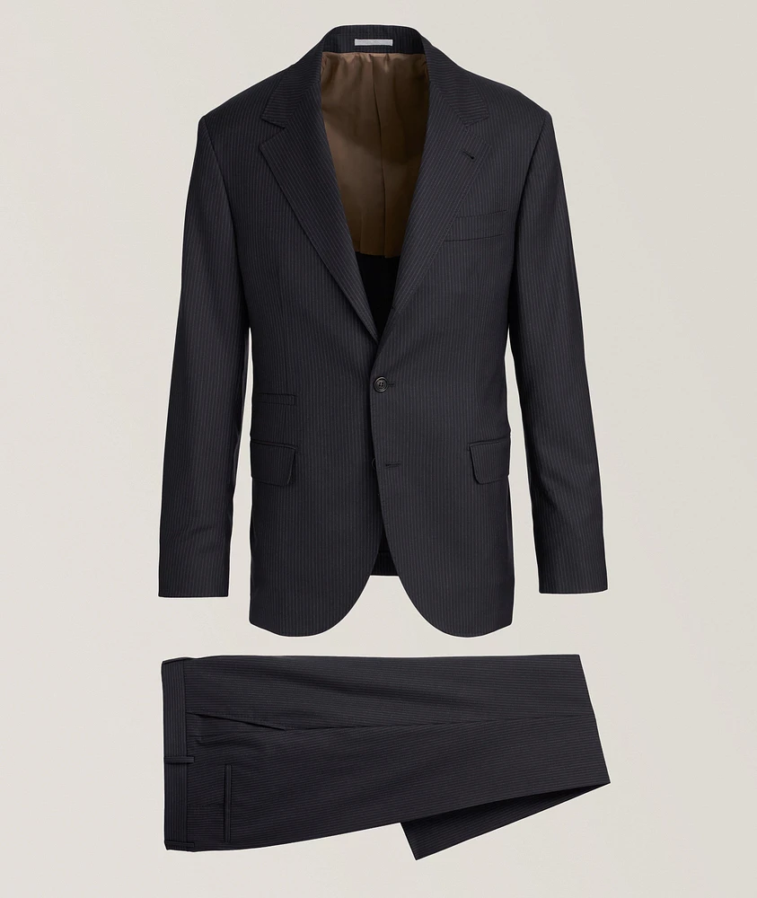 Pinstripe Virgin Wool Suit