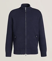 Wool, Cashmere& Silk Blend Knitted Bomber jacket