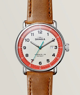 The Canfield Model C56 Leather Strap Watch