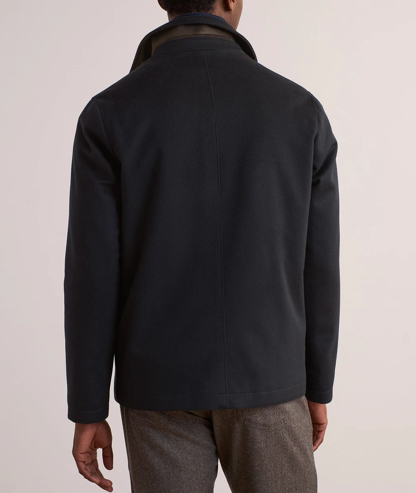 Insert Virgin Wool-Blend Carcoat