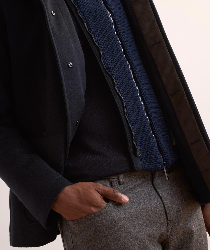Insert Virgin Wool-Blend Carcoat