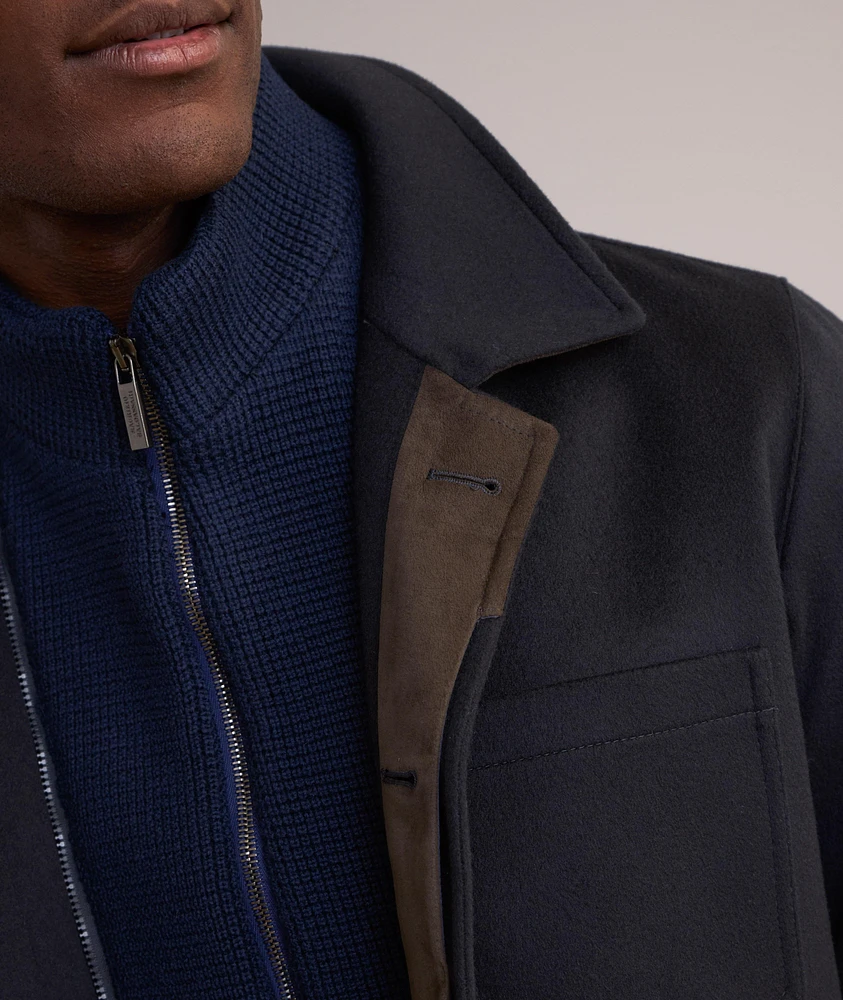 Insert Virgin Wool-Blend Carcoat