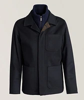 Insert Virgin Wool-Blend Carcoat