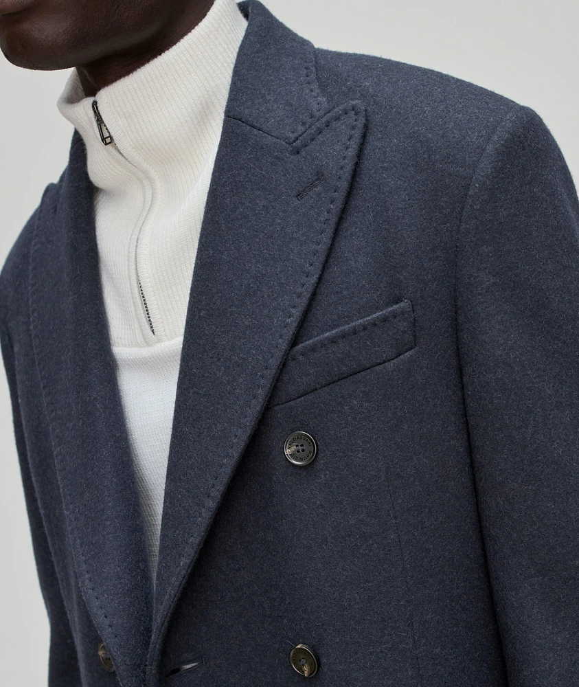 Wool-Blend Double-Breasted Coat